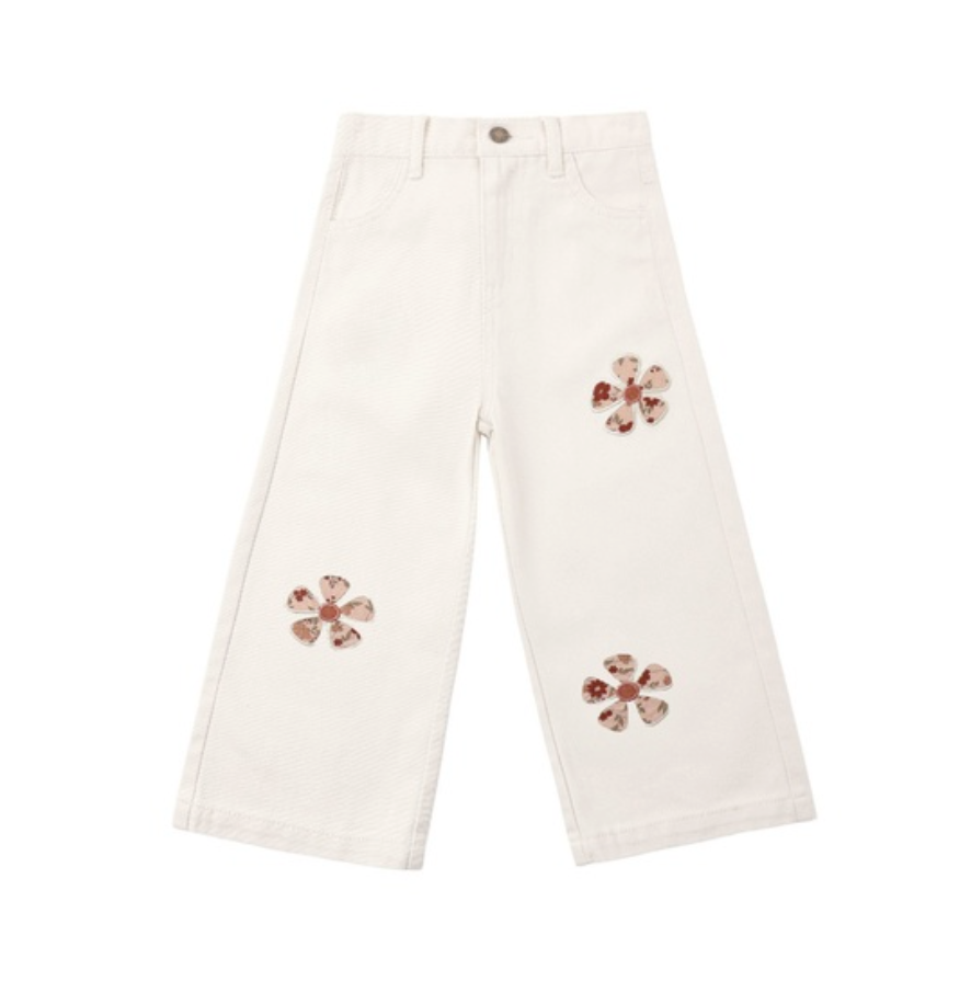 Straight Leg Pant- Daisy Patches