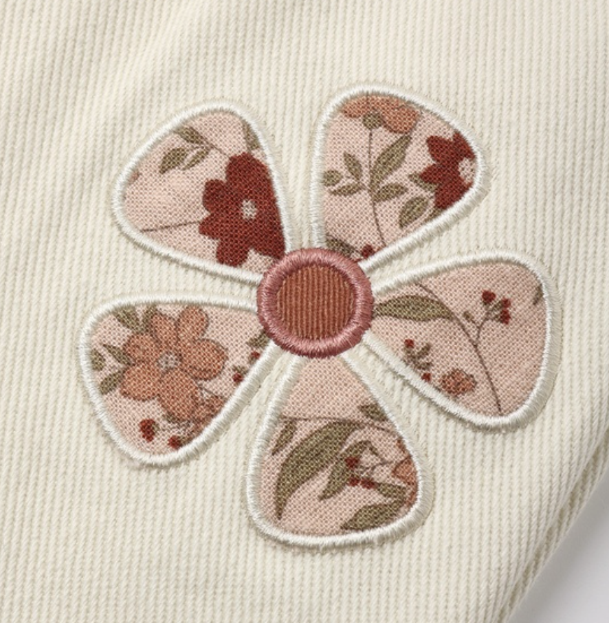 Straight Leg Pant- Daisy Patches