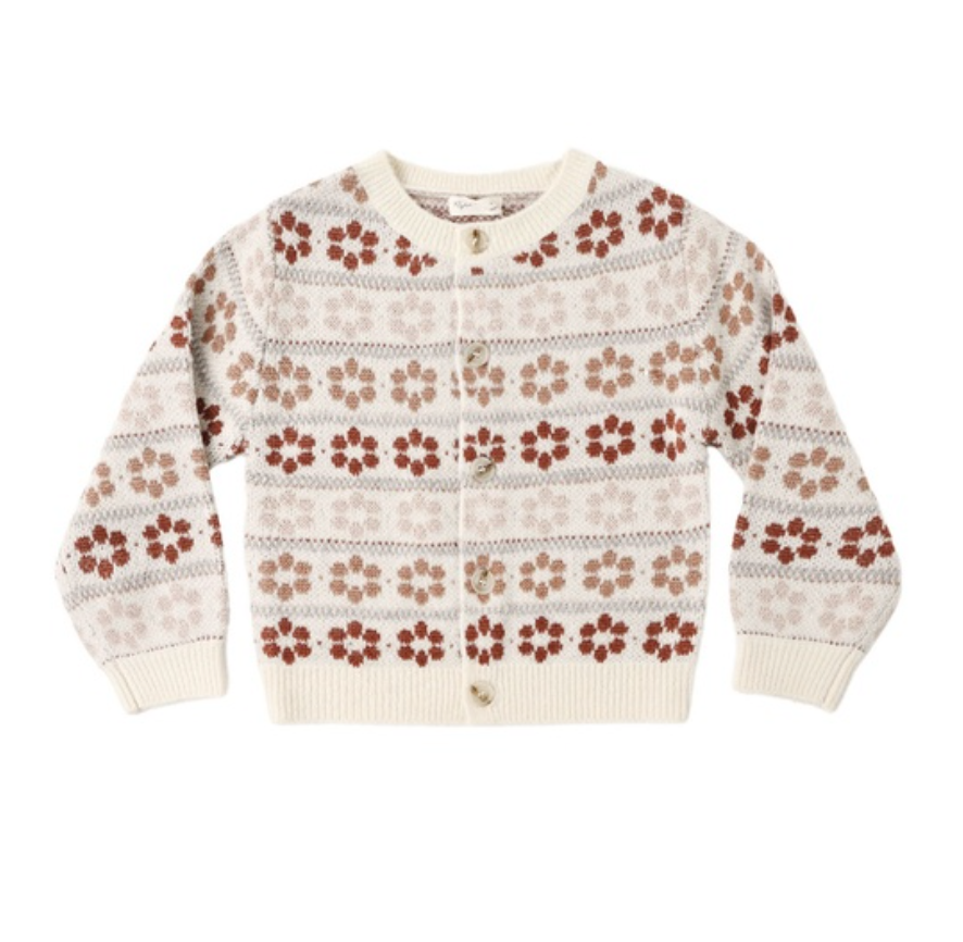 Cheyenne Cardigan- Flower Fair Isle