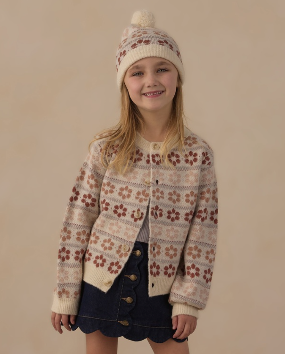 Cheyenne Cardigan- Flower Fair Isle