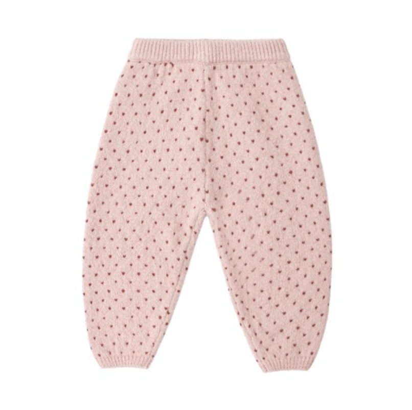 Reagan Sweater + Knit Brick Pant- Blush Heart