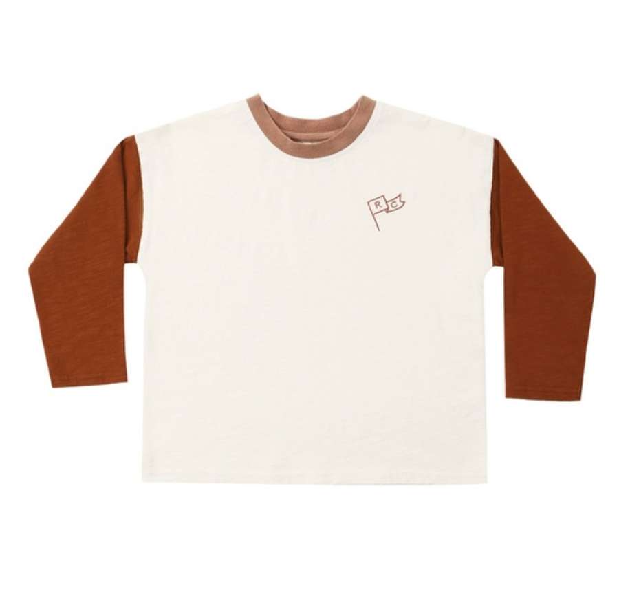 Camden Long Sleeve Tee- Brick Color Block
