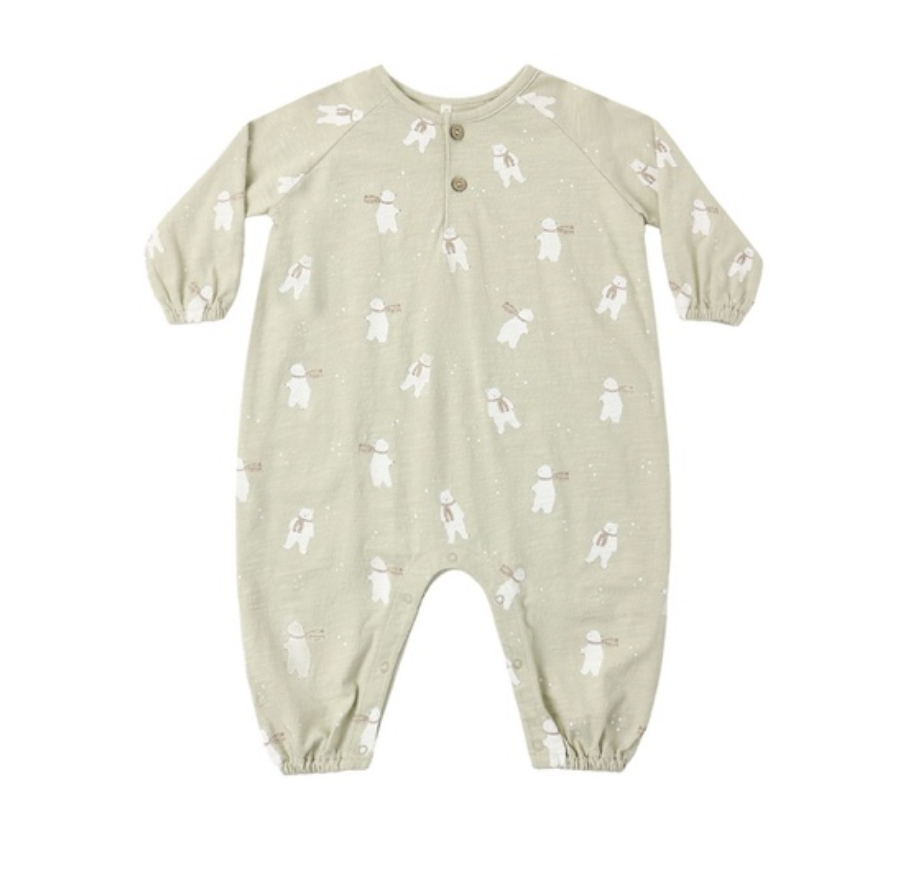Henley Jumpsuit- Polar Bears