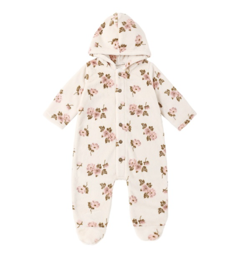 Fleece Jumpsuit- Rose Garden