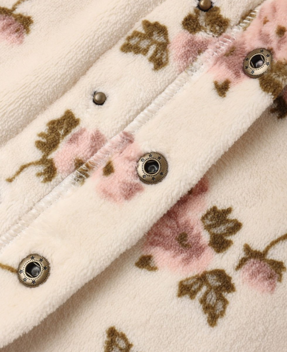 Fleece Jumpsuit- Rose Garden
