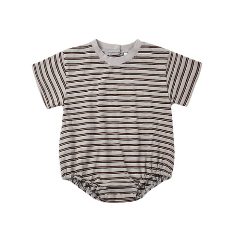 Relaxed Bubble- Brick Vintage Stripe
