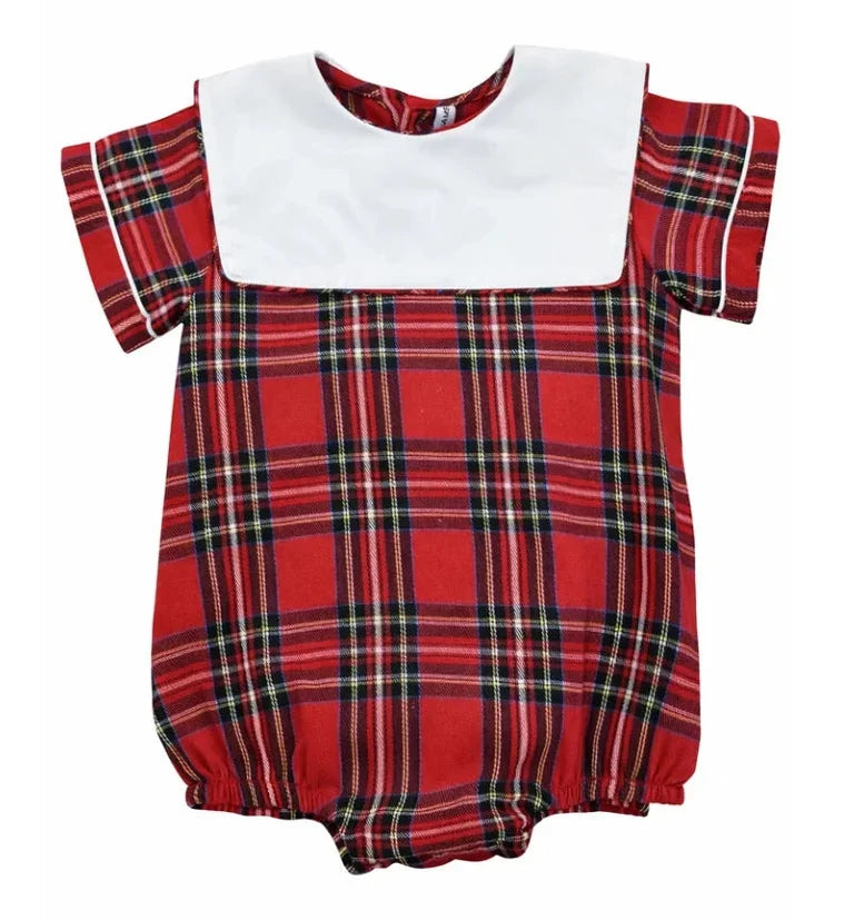 Tartan Plaid Bubble- Bib Collar
