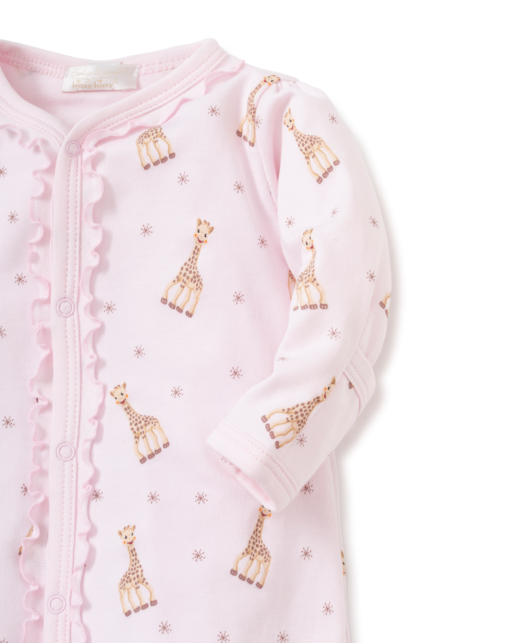 Sophie La Girafe Print Footie- Pink