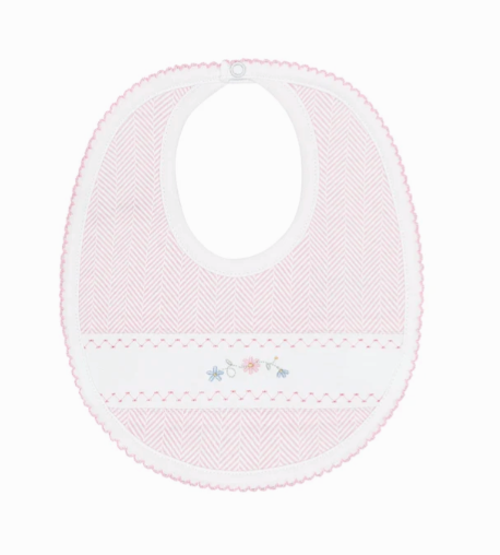 Herringbone Embroidered Bib