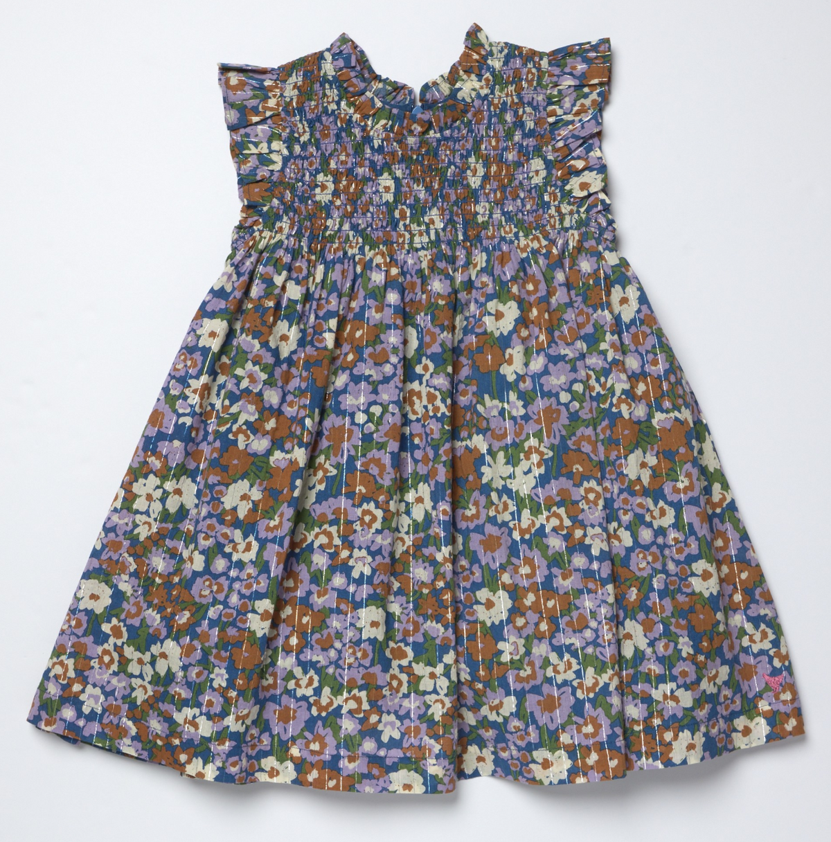 stevie dress- true blue sketched floral