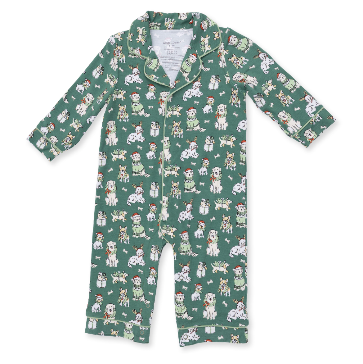 Christmas Dogs Uni - Long Sleeve Coat Style Romper