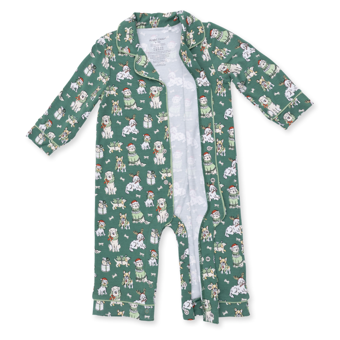 Christmas Dogs Uni - Long Sleeve Coat Style Romper