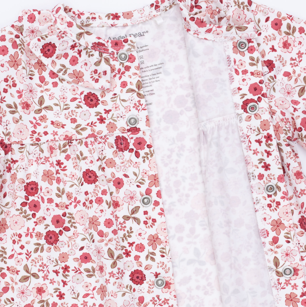 Serene Floral - Long Sleeve Ruffle Collar Romper