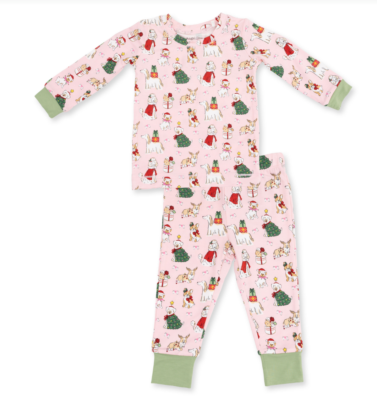 Christmas Dogs Pink - Long Sleeve Loungewear Set