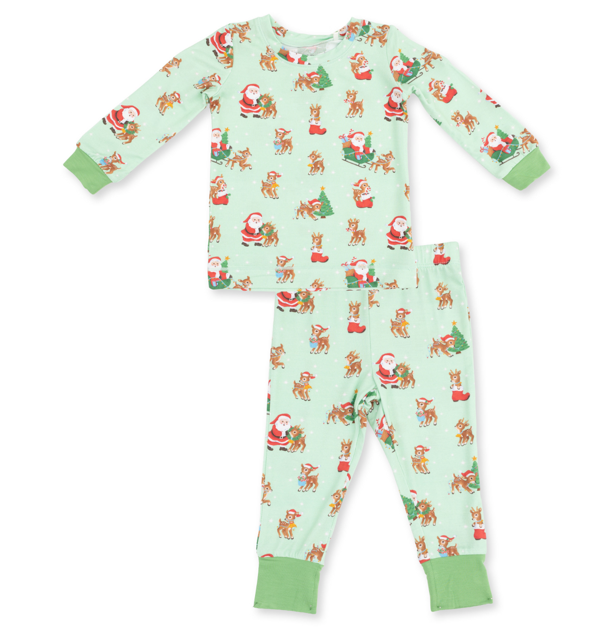 Vintage Reindeer & Santa Uni - Long Sleeve Loungewear Set