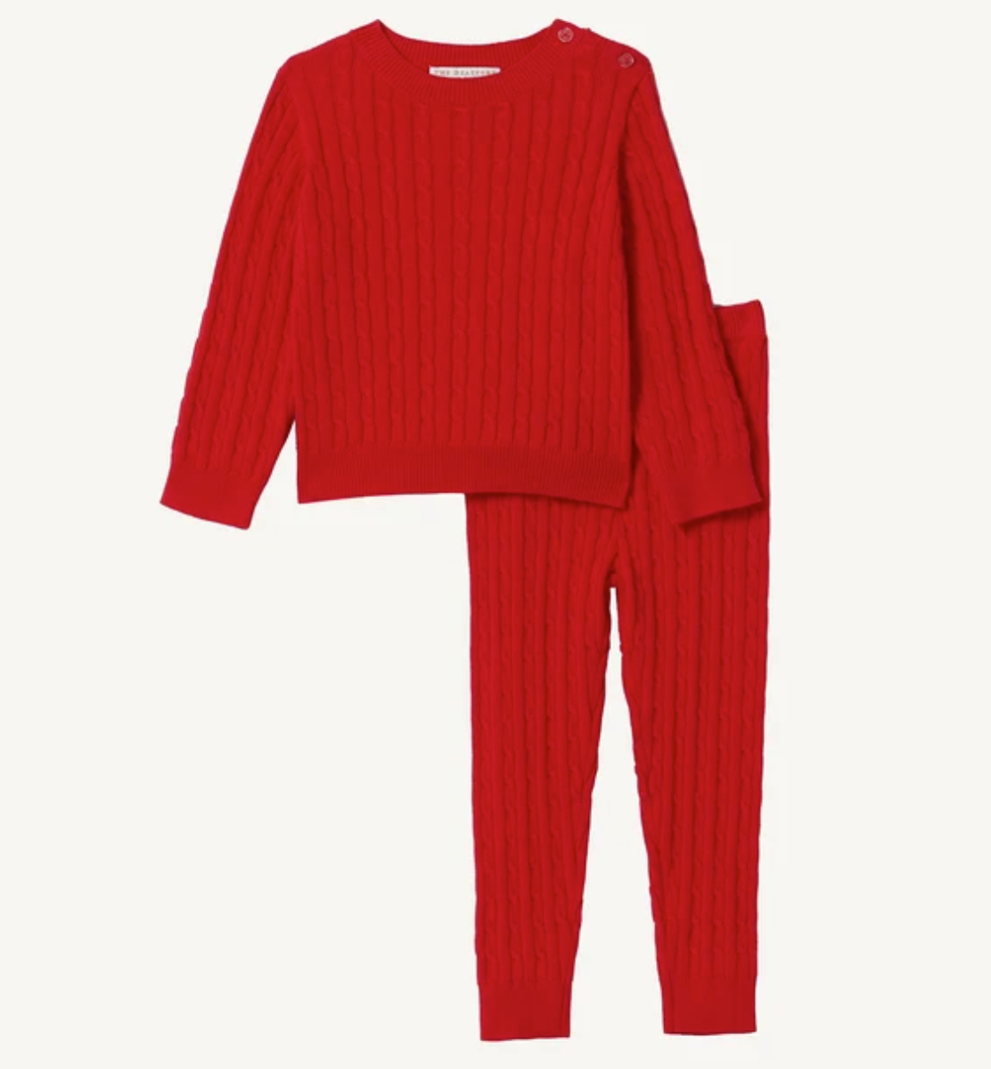 Crawford Cable Knit Set- Richmond Red