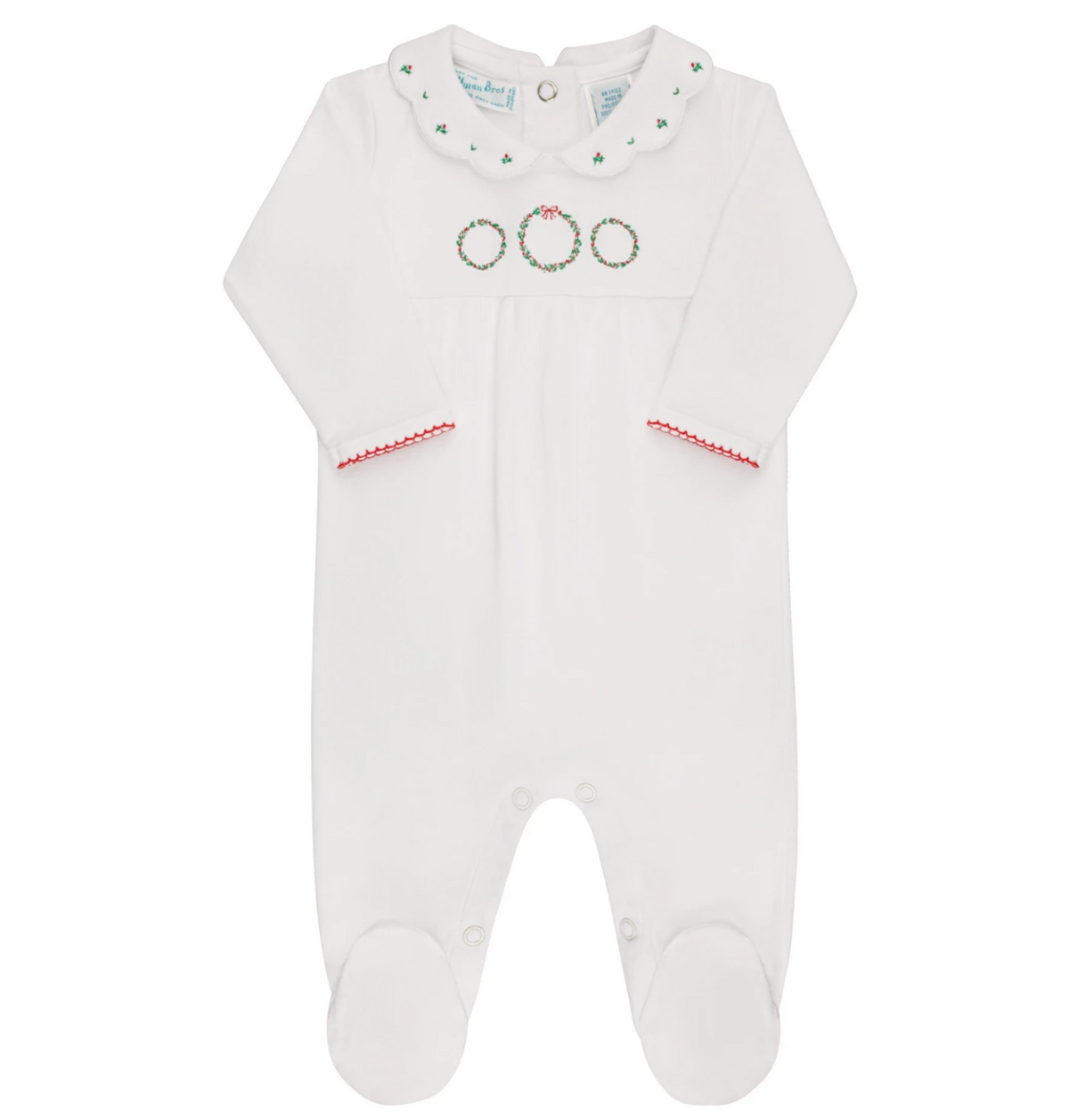 Holiday Wreath Cotton Romper