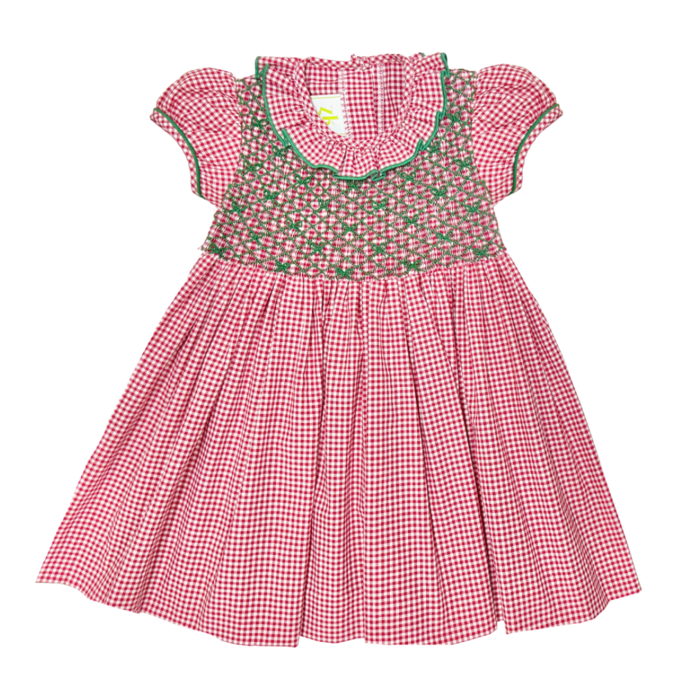 Smocked Dress- Richmond Red Plaid