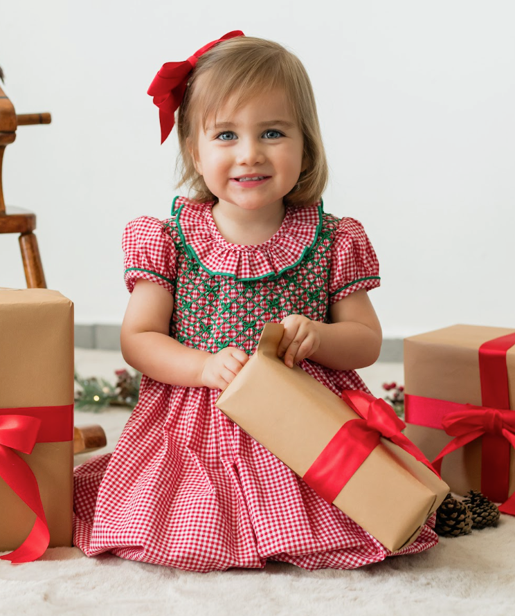 Smocked Dress- Richmond Red Plaid