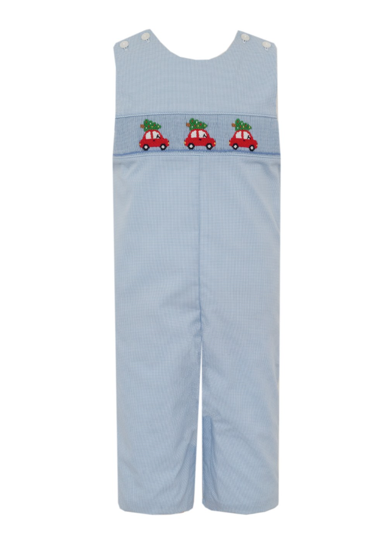 Christmas Tree Blue Microcheck Long Jon Jon
