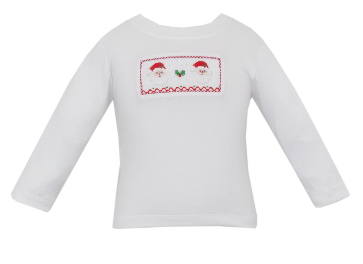 Santa's Face Smock LS Shirt + Pant Set