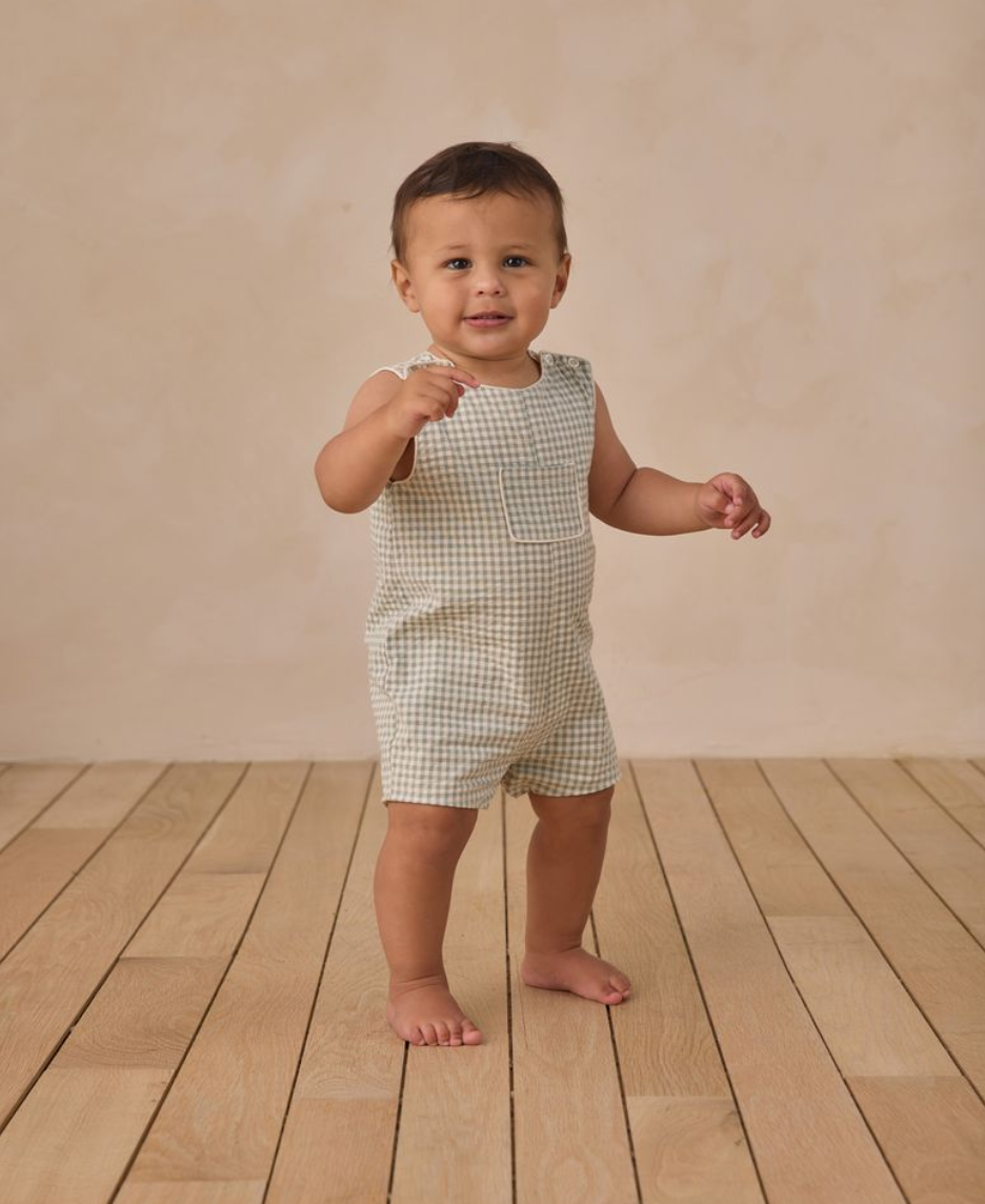 GEORGIE ROMPER | EUCALYPTUS CHECK