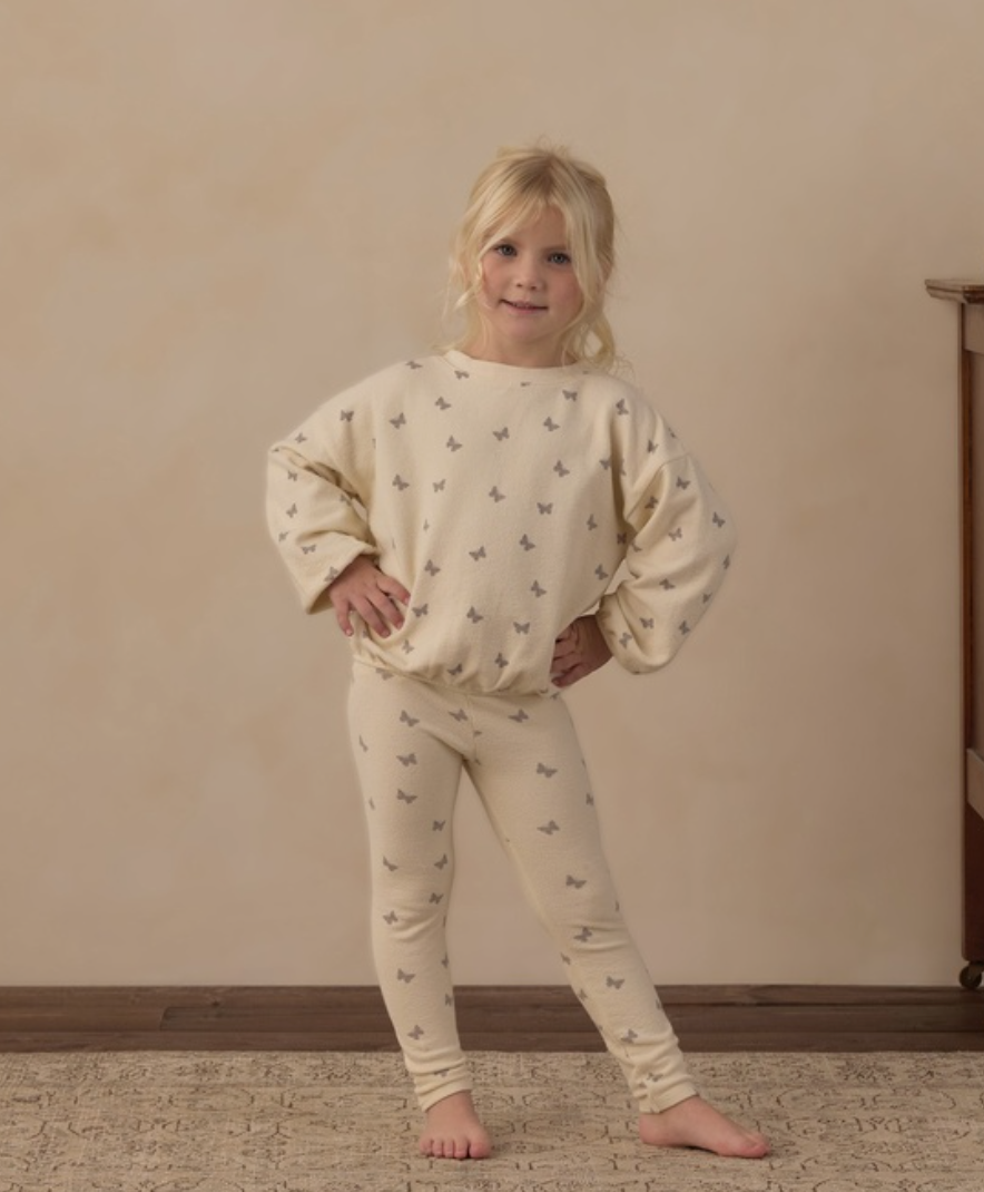 Spongey Knit Set- Butterfly Ditsy