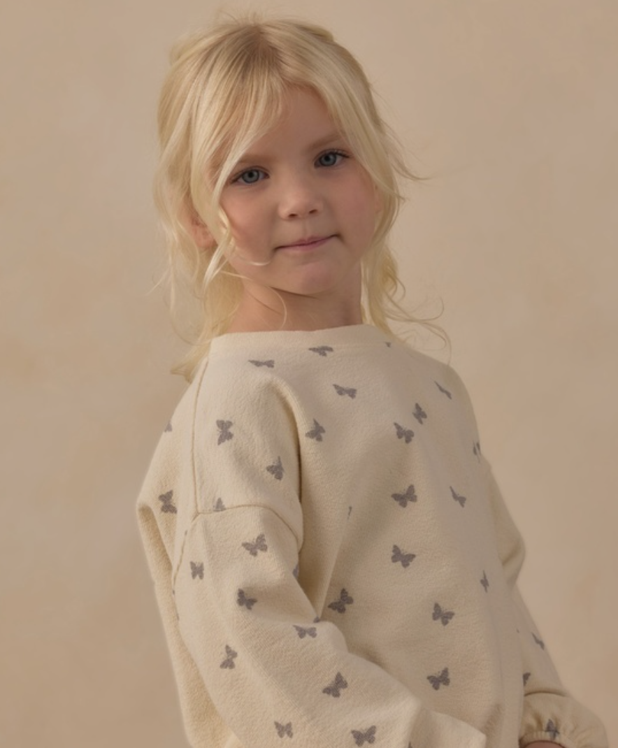 Spongey Knit Set- Butterfly Ditsy