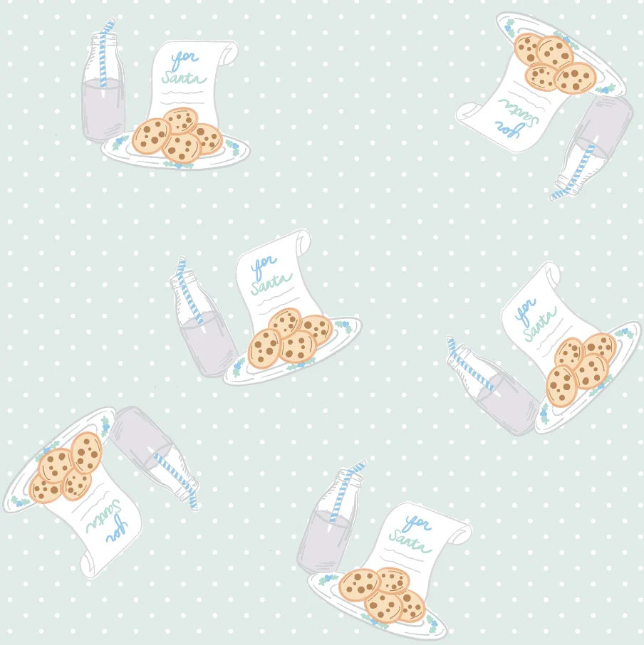 Sweet Pea Pj Set- Baking Spirits Bright Bluffton Blue