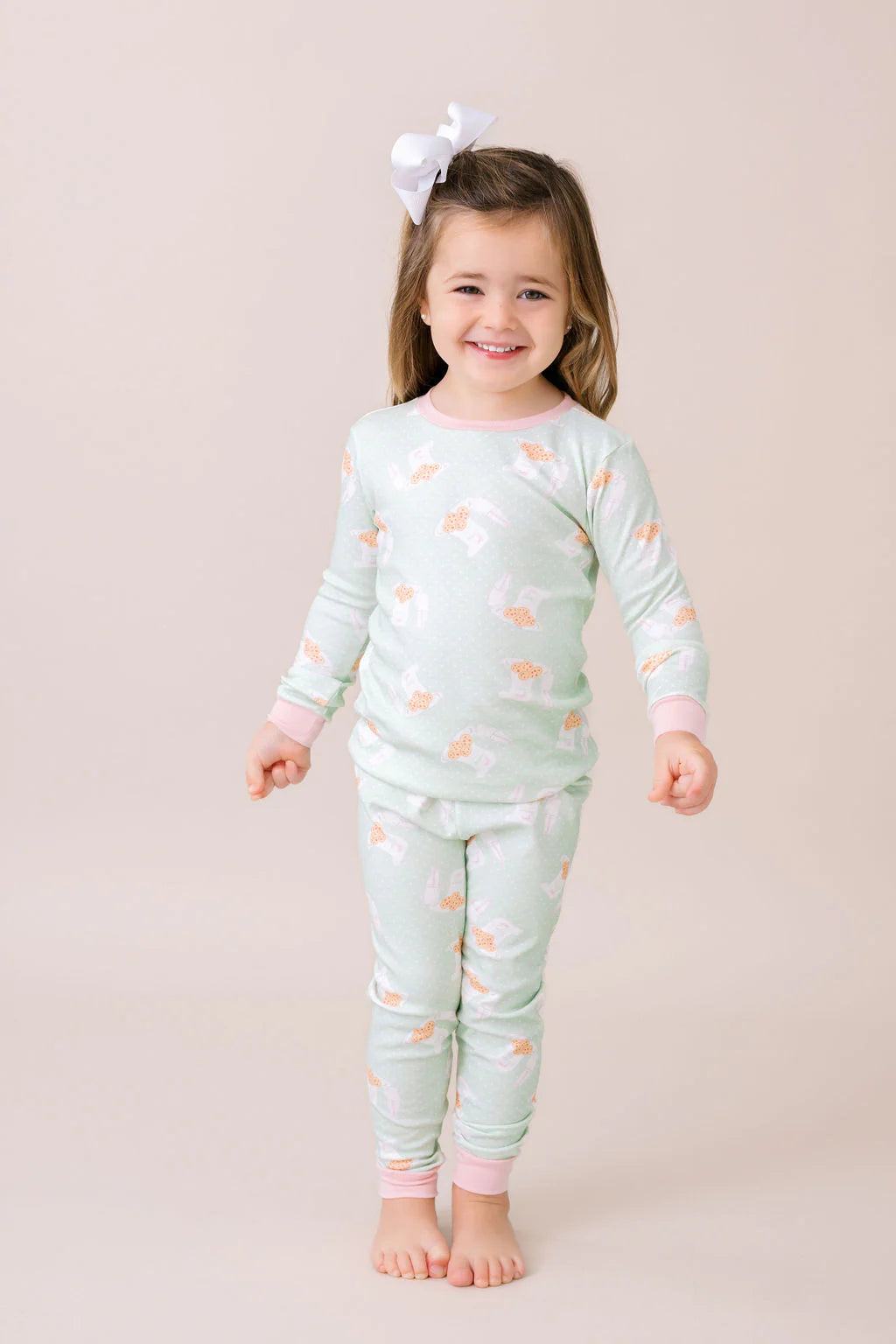 Sweet Pea Pj Set- Baking Spirits Bright Pensacola Pink