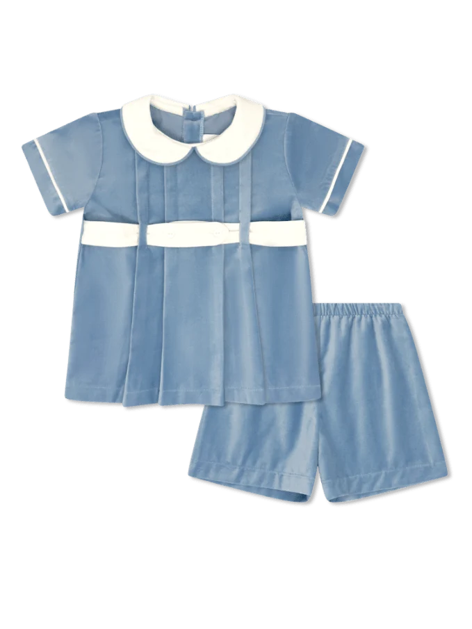 Benton Bloomer/ Short Set Beaufort Blue Velvet