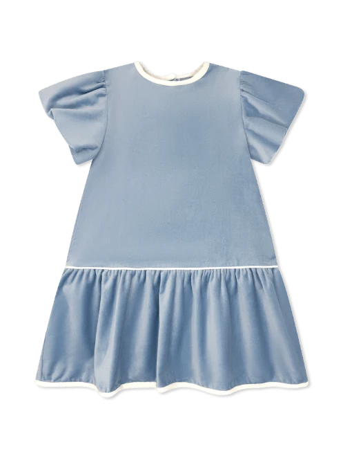 Harper Dress- Beaufort Blue Velvet