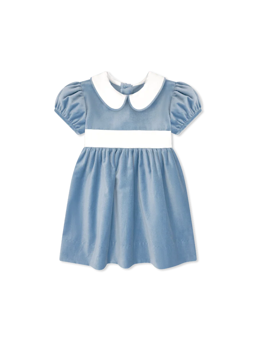 Elenor Dress- Beaufort Blue Velvet