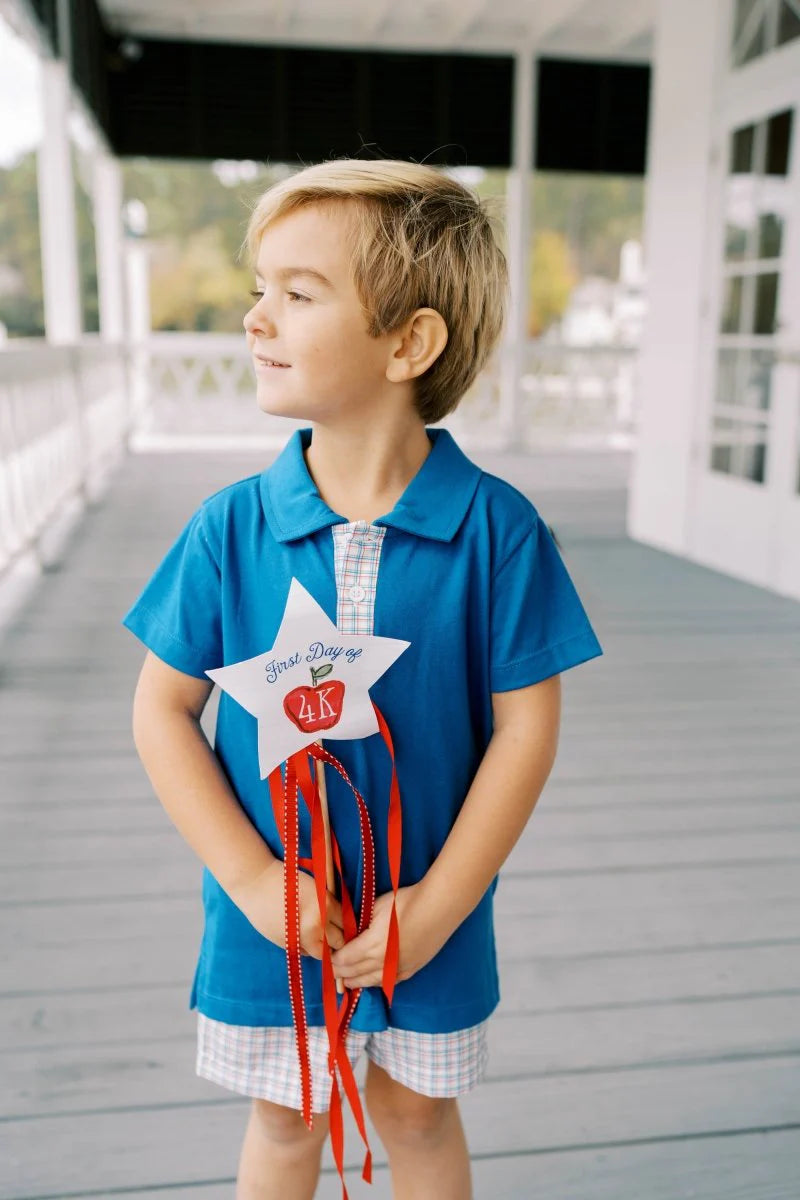 Porter Polo Set- Primary Plaid