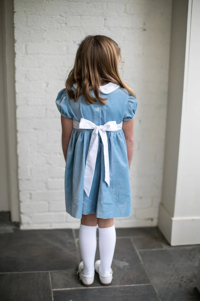 Elenor Dress- Beaufort Blue Velvet