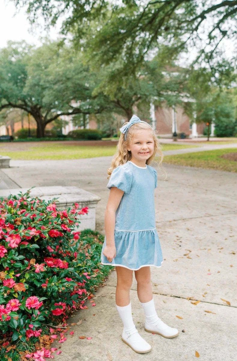 Harper Dress- Beaufort Blue Velvet