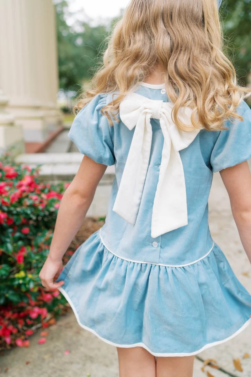 Harper Dress- Beaufort Blue Velvet