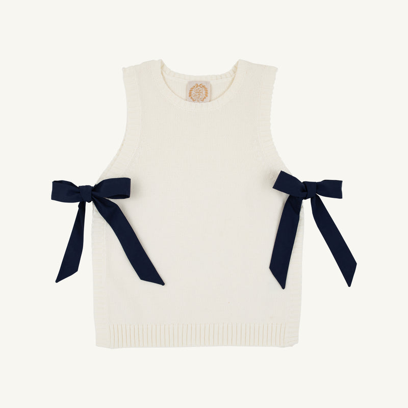 Shae Sweater Vest- Palmetto Pearl Nantucket Navy