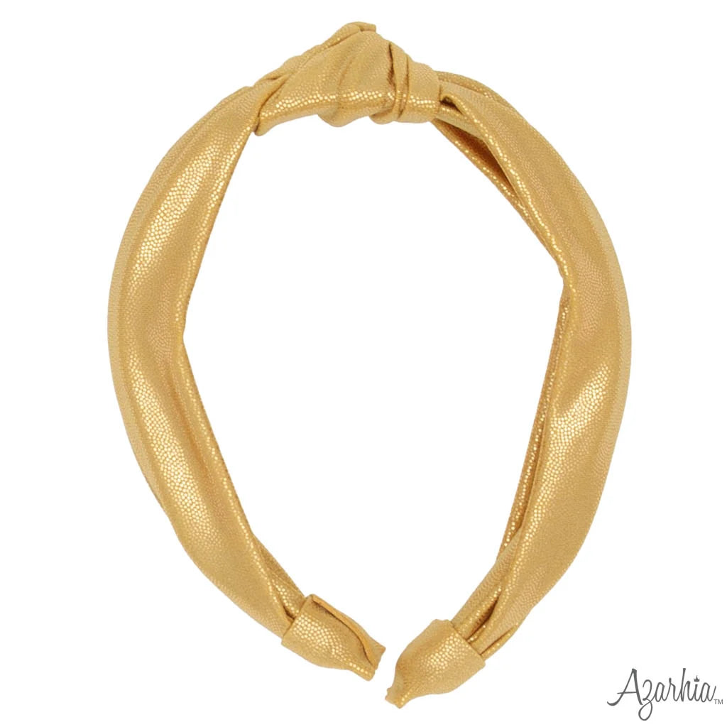 Top Knot Headband Gold Shimmer