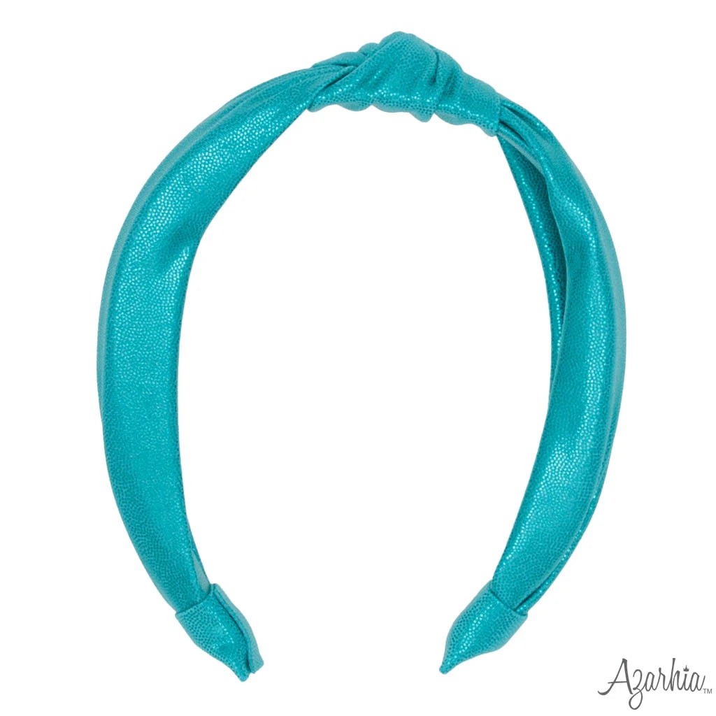 Top Knot Headband Shimmer Turquoise