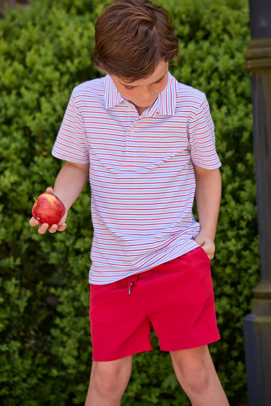Short Sleeve Polo - Primary Stripe