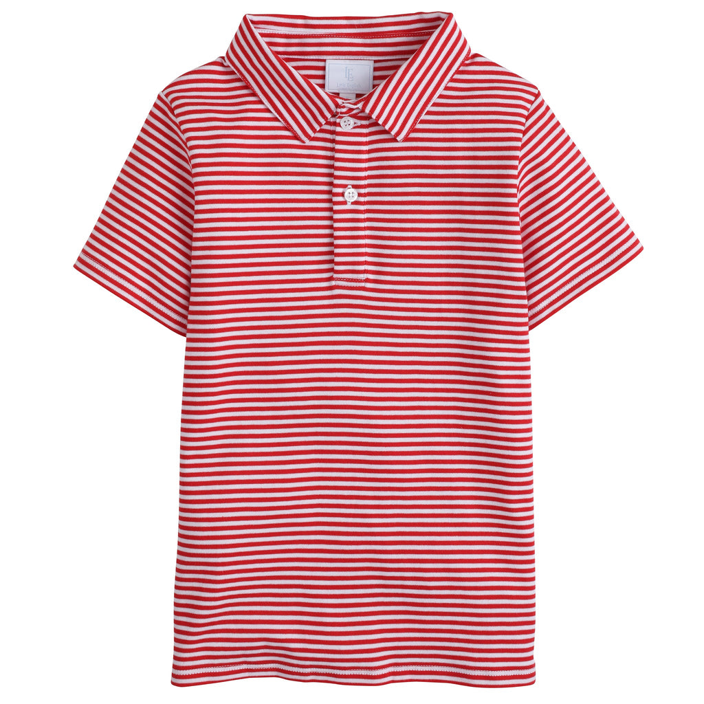 Short Sleeve Polo - Red Stripe