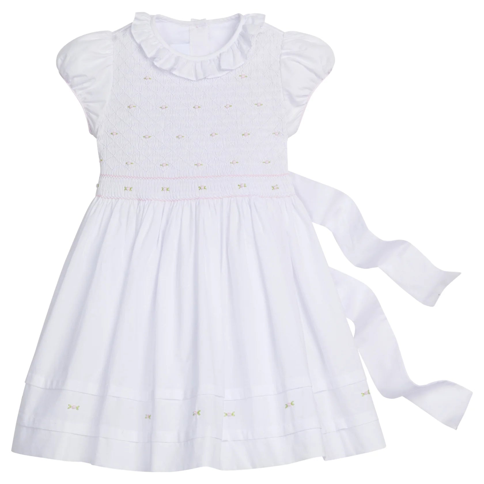 Smocked Claiborne Dress - Rosebuds