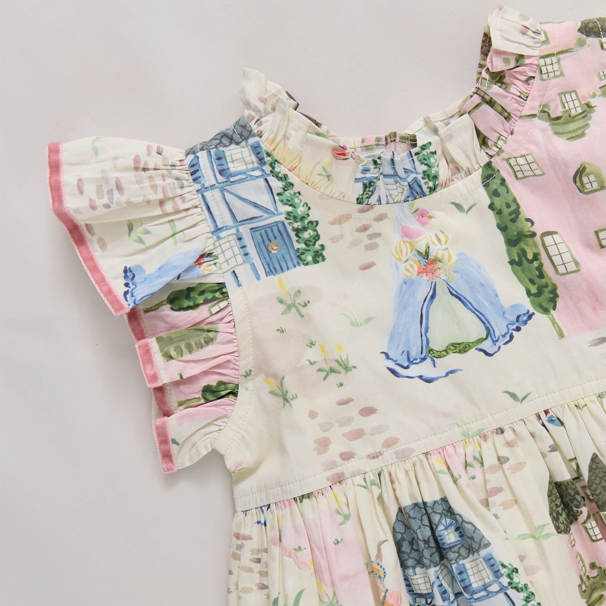 girls jennifer dress- whimsical castle