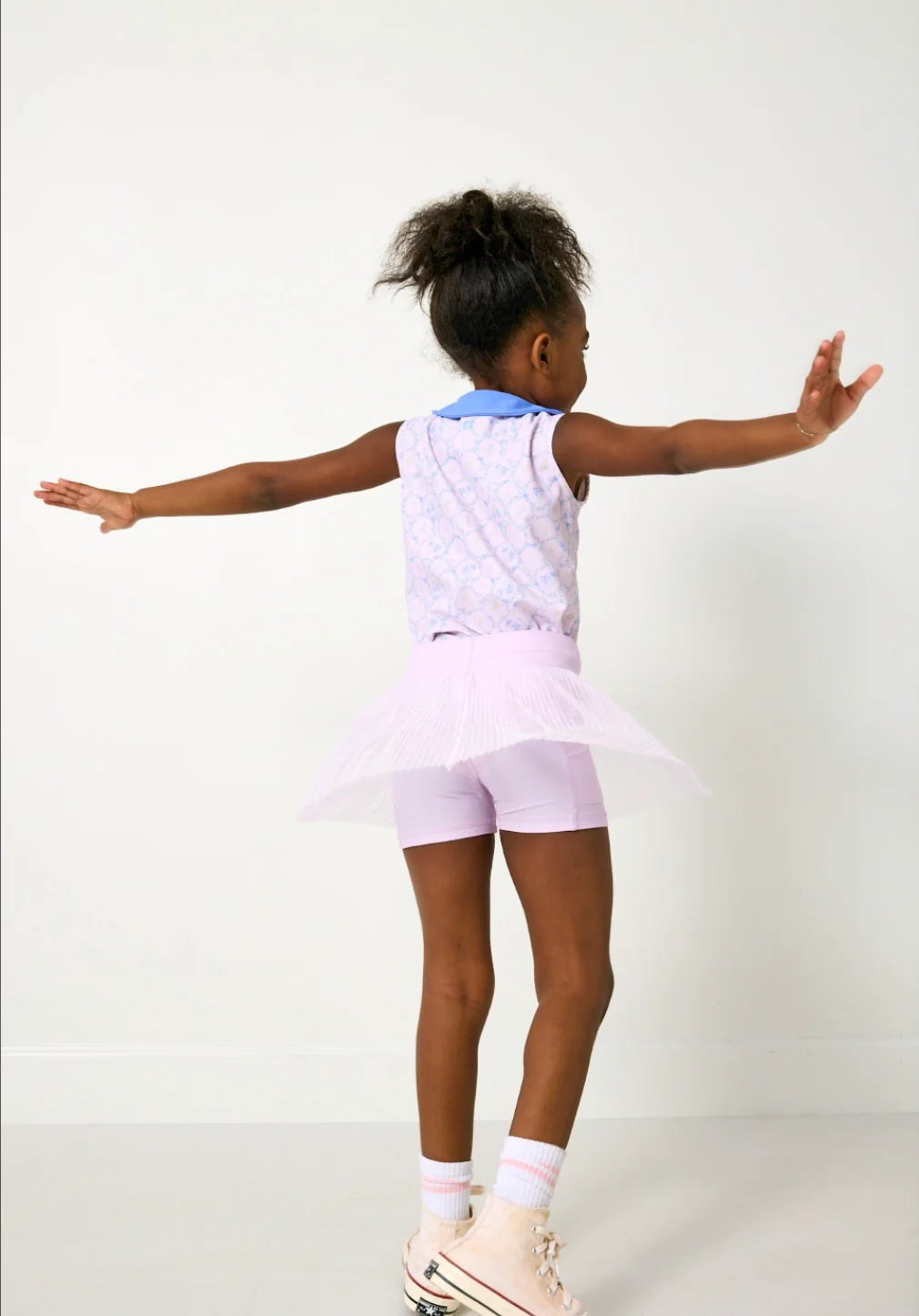 lavender pleated skort