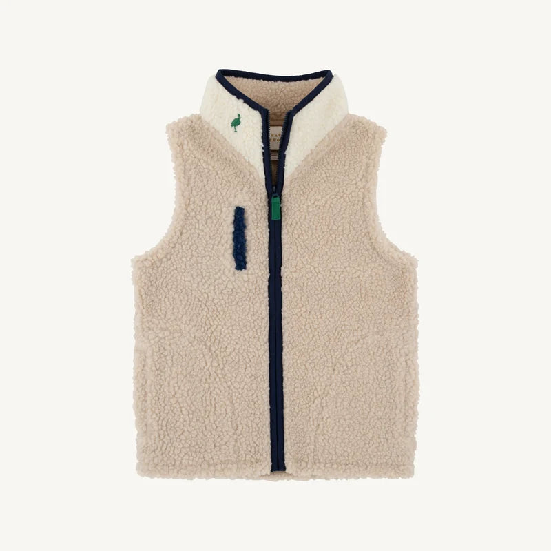 Van Camp Vest- Keeneland Khaki Palmetto Pearl Sherpa