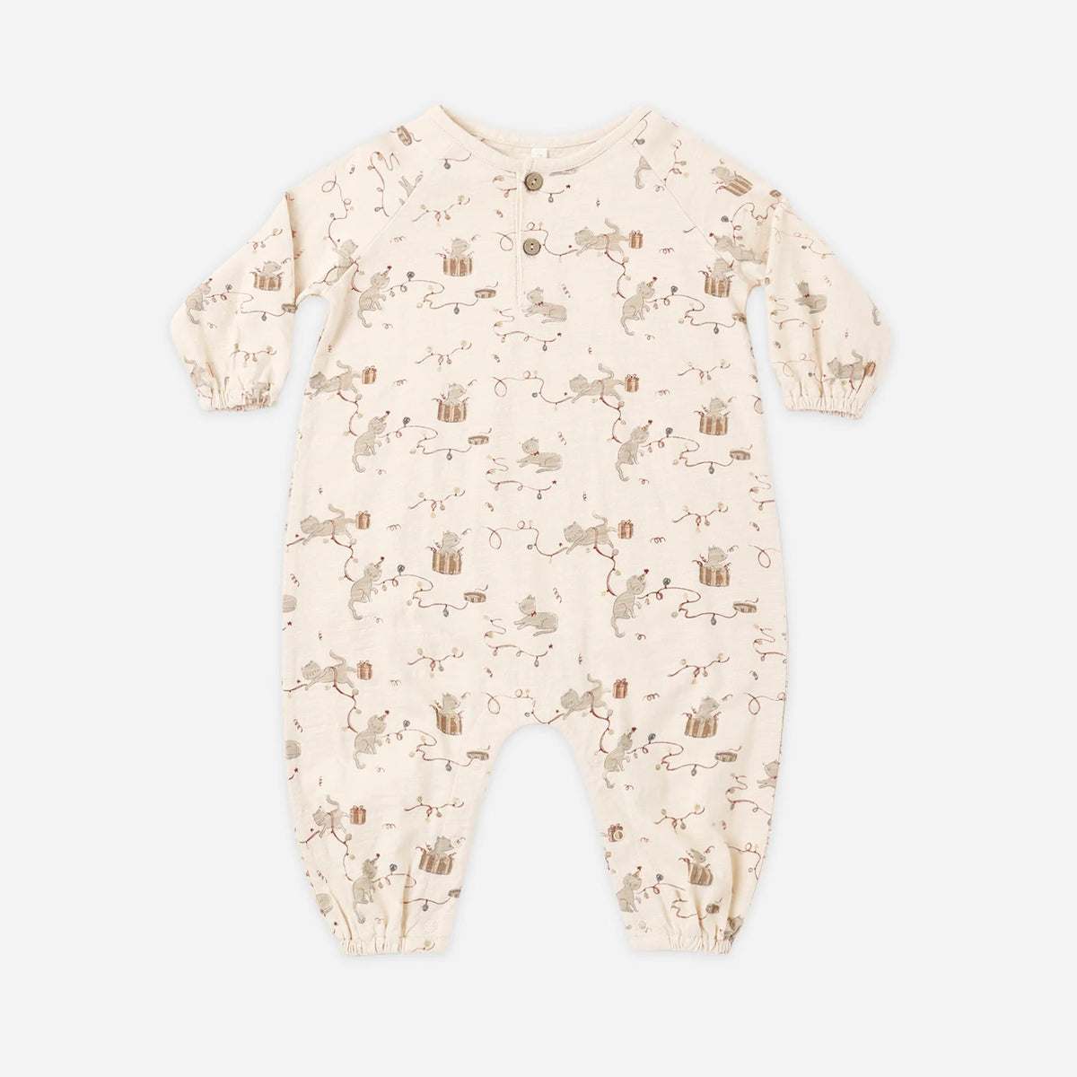 Henley Jumpsuit- Kitties