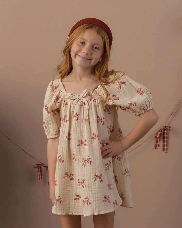 Sabrina Mini Dress- Pepperint Bows