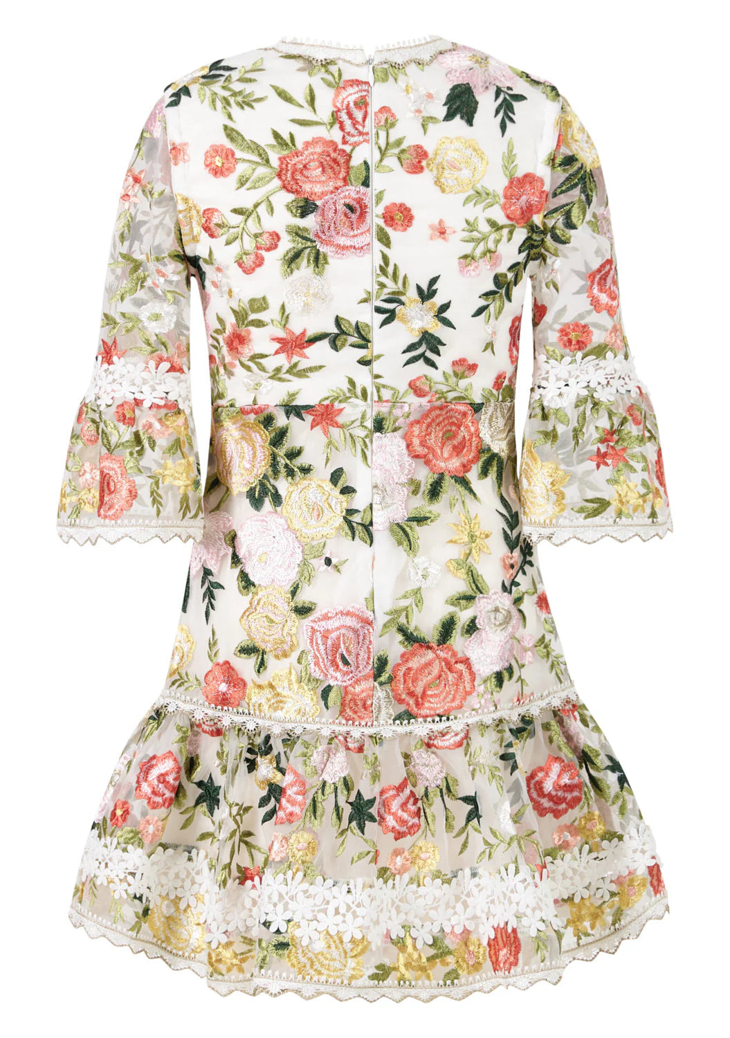Allure Embroidered Sleeve Mini Dress