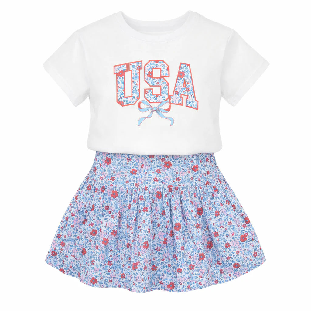 American Floral USA Boxy Tee